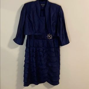 Navy Blue JESSICA HOWARD 2pc jacket and dress set